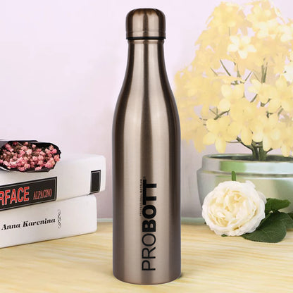 Probott Vintage 750ml Thermoses Vacuum Insulated Flask, Stainless Steel Water Bottles, Gold