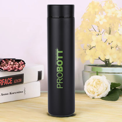 PROBOTT Compact 400ml Thermosteel Vacuum Flask, Stainless Steel Water Bottle - Green