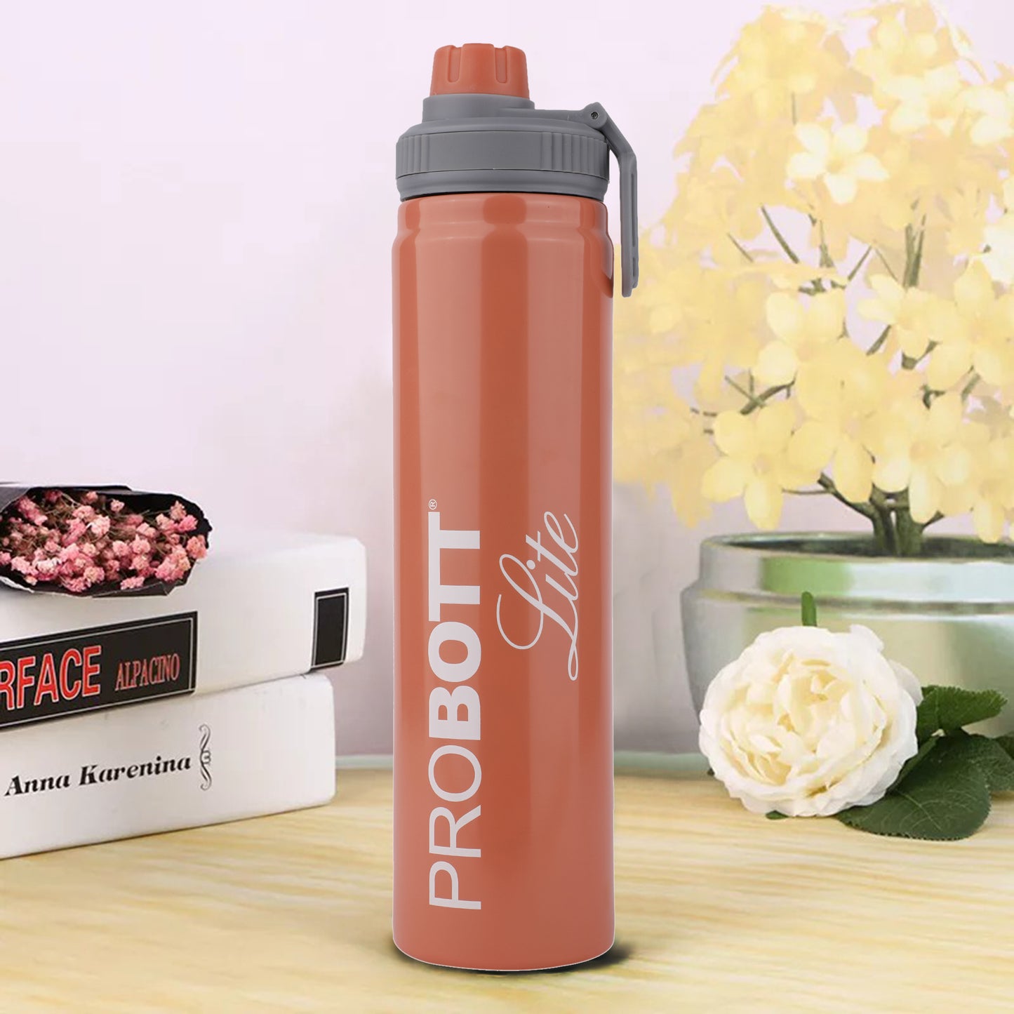 PROBOTT LITE SIP 1000ml Single Walled Stainless Steel Water Bottle, Orange