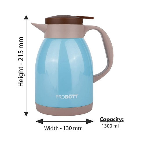 PROBOTT Thermosteel Espresso Tea Coffee Pot 1300ml -Light Blue PB 1300-77