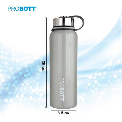 Probott Hulk 1100ml Stainless Steel Hot & Cold Water Bottle, Vacuum Insulated Flask Bottles, Grey