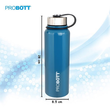 Probott Hulk 1100ml Stainless Steel Hot & Cold Water Bottle, Vacuum Insulated Flask Bottles, Blue