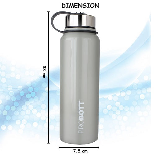 Probott Hulk 1500ml Stainless Steel Hot & Cold Water Bottle, Vacuum Insulated Flask Bottles, Grey