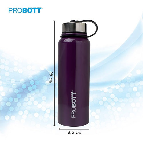 Probott Hulk 1100ml Stainless Steel Hot & Cold Water Bottle, Vacuum Insulated Flask Bottles, Purple