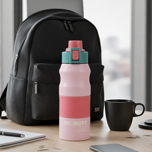 PROBOTT LITE Bliss 700ml Single Walled Stainless Steel Water Bottle, Pink