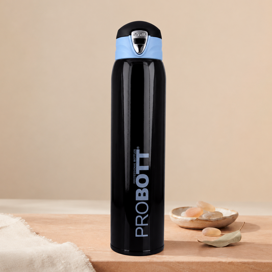 Probott Swift 950ml Thermoses Vacuum Insulated Flask Bottle, Stainless Steel Water Bottles, Dark Brown | Wide Mouth | Flip Top Cap | Hot and Cold | Leak Proof