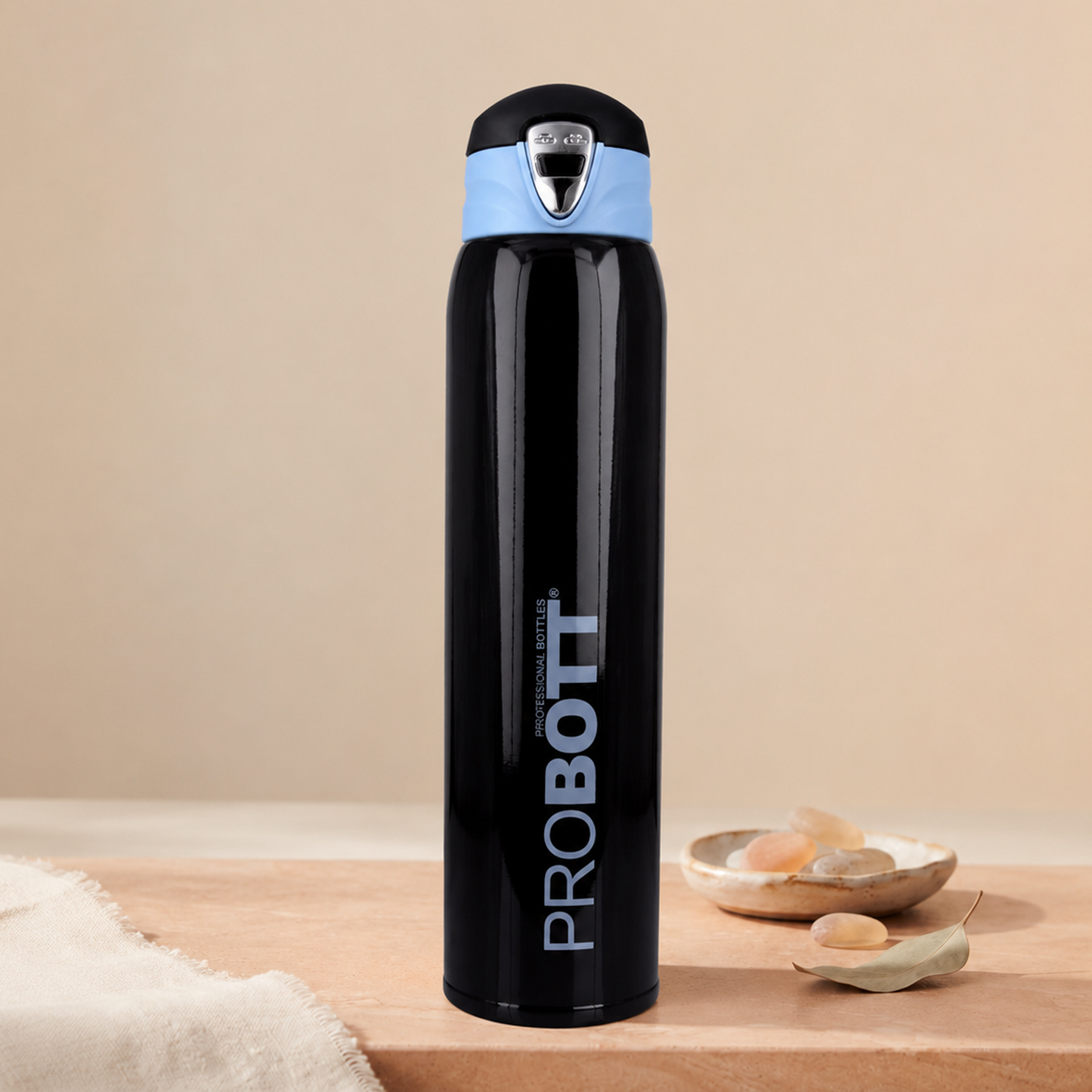 Probott Swift 750ml Thermoses Vacuum Insulated Flask Bottle, Stainless Steel Water Bottles, Dark Brown | Wide Mouth | Flip Top Cap | Hot and Cold | Leak Proof