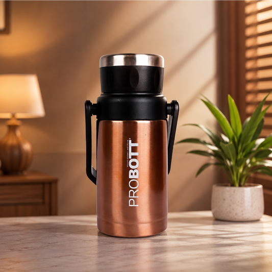 Probott Handy 1500ml Stainless Steel Hot & Cold Water Bottle, Vacuum Insulated Flask Bottles, Gold