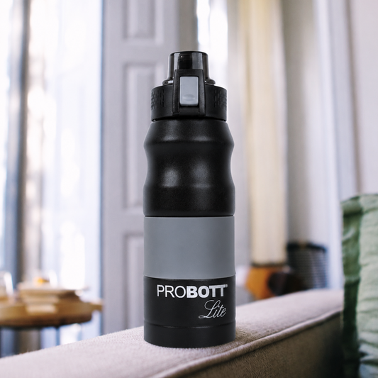 PROBOTT LITE Bliss 700ml Single Walled Stainless Steel Water Bottle, Black