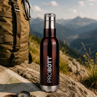 Probott Magnum Hot & Cold Stainless Steel Water Bottles, Vacuum Insulated Flask Bottles, 750 ml, Red