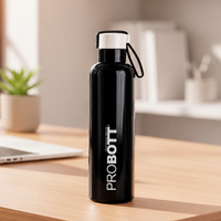 Probott Bang 750ml Thermoses Vacuum Insulated Flask Sports Bottle, Stainless Steel Water Bottles, Black
