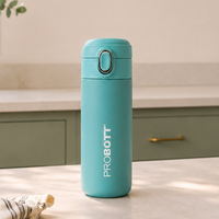 Probott Pride 300ml Thermosteel Hot & Cold Insulated Stainless Steel Travel Flask, Green | Spill Proof | Coffee Tea Mug | Juice Mug | Easy Grip Easy to Carry