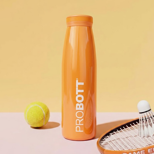 Probott Aquatic 500ml Vacuum Insulated Flask Bottle, Stainless Steel Hot and Cold Water Bottles, Orange