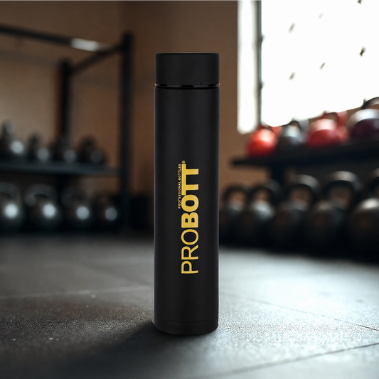 PROBOTT Compact 250ml Thermosteel Vacuum Flask, Stainless Steel Water Bottle - Yellow