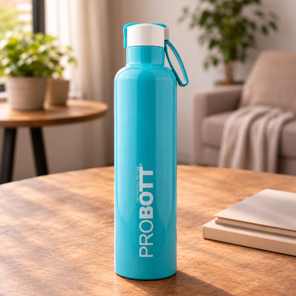 Probott Bang 600ml Thermoses Vacuum Insulated Flask Sports Bottle, Stainless Steel Water Bottles, Light Blue
