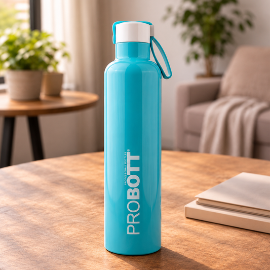 Probott Bang 600ml Thermoses Vacuum Insulated Flask Sports Bottle, Stainless Steel Water Bottles, Light Blue