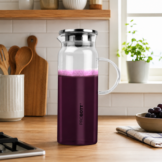 PROBOTT Vetroware Glass Water Jug with Lid Pitcher for Dining Table 1500 ml PV Spark Glass Jug