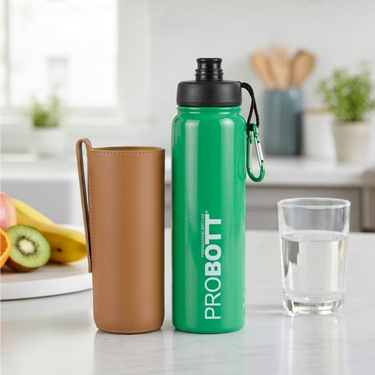 Probott Sippy 750 ml Stainless Steel Water Bottles, Vacuum Insulated Flask Bottles, Green | Hot and Cold | Easy to Carry | Leak Proof