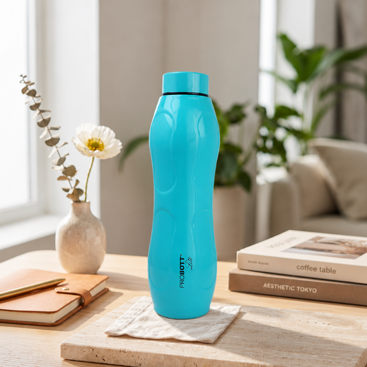 PROBOTT LITE Ocean 600ml Single Wall Stainless Steel Water Bottle Without Vacuum Tech, Blue