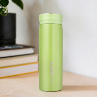 Probott Wow 240ml Stainless Steel Vacuum Insulated Flask for Kids | Perfect Water Bottle for Baby, Green | Easy to Open & Carry