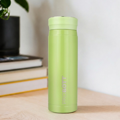 Probott Wow 240ml Stainless Steel Vacuum Insulated Flask for Kids | Perfect Water Bottle for Baby, Green | Easy to Open & Carry