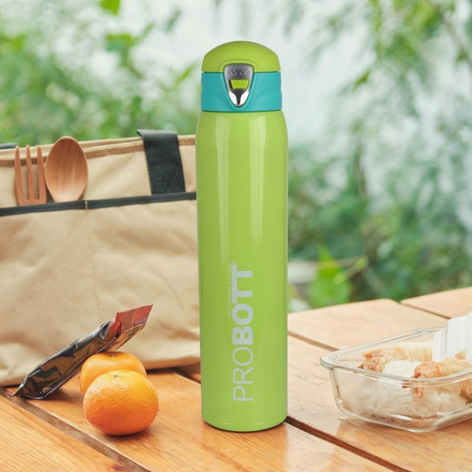 Probott Swift 750ml Thermoses Vacuum Insulated Flask Bottle, Stainless Steel Water Bottles, Green | Wide Mouth | Flip Top Cap | Hot and Cold | Leak Proof