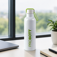 Probott Bang 750ml Thermoses Vacuum Insulated Flask Sports Bottle, Stainless Steel Water Bottles, White