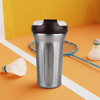 Probott Elegant 500ml Stainless Steel Water Bottle, Vacuum Insulated Flask Bottles, Grey | Hot and Cold | Easy to Carry | Leak Proof