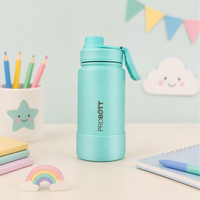 Probott Class 360ml Thermoses Vacuum Insulated Flask Bottle for 3-5 Yrs Kids, Stainless Steel Water Bottles, Greenish Blue