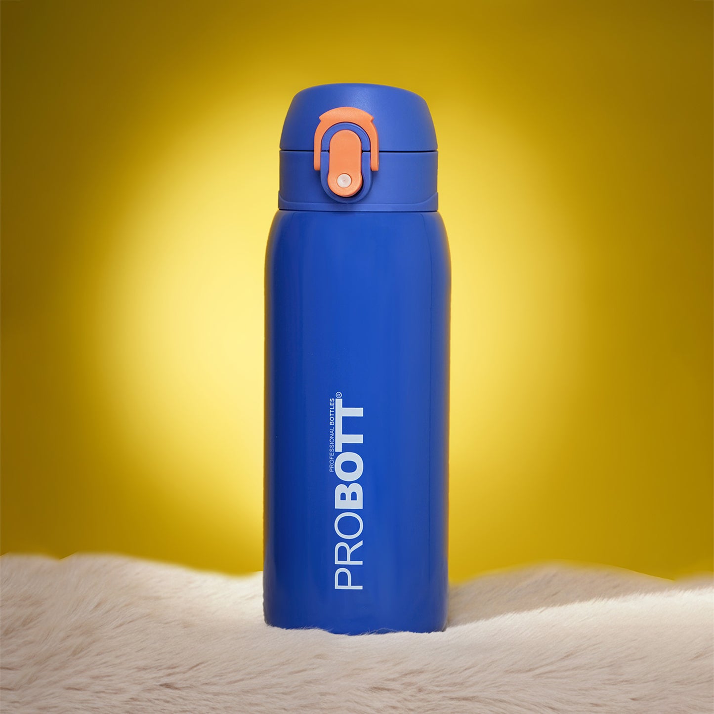 Probott Little 230ml Thermoses Vacuum Insulated Flask, Stainless Steel Water Bottle for Kids, Dark Blue | One-Click-Open Leak-Proof Locking Flip Lid