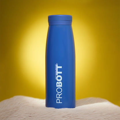 Probott Aquatic 500ml Vacuum Insulated Flask Bottle, Stainless Steel Hot and Cold Water Bottles, Blue