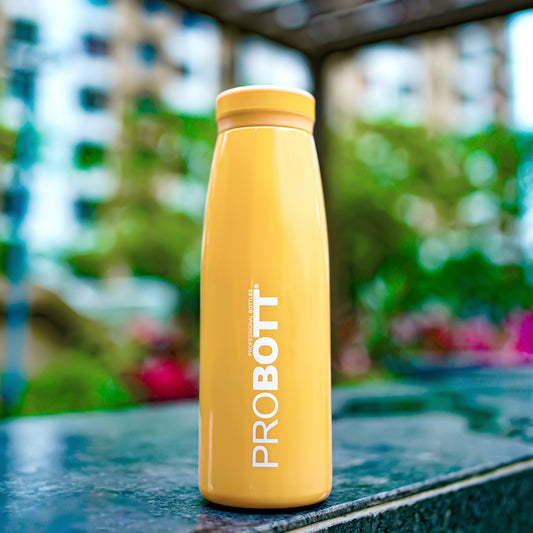 Probott Aquatic 500ml Vacuum Insulated Flask Bottle, Stainless Steel Hot and Cold Water Bottles, Orange