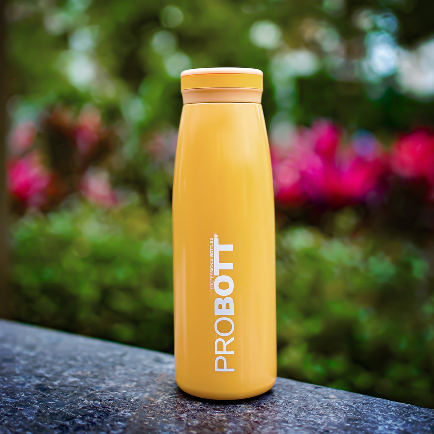 Probott Aquatic 500ml Vacuum Insulated Flask Bottle, Stainless Steel Hot and Cold Water Bottles, Orange
