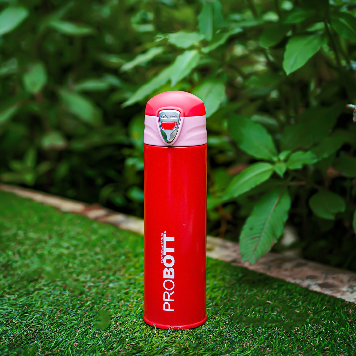 Probott Swift 500ml Thermoses Vacuum Insulated Flask Bottle, Stainless Steel Water Bottles, Red | Wide Mouth | Flip Top Cap | Hot and Cold | Leak Proof