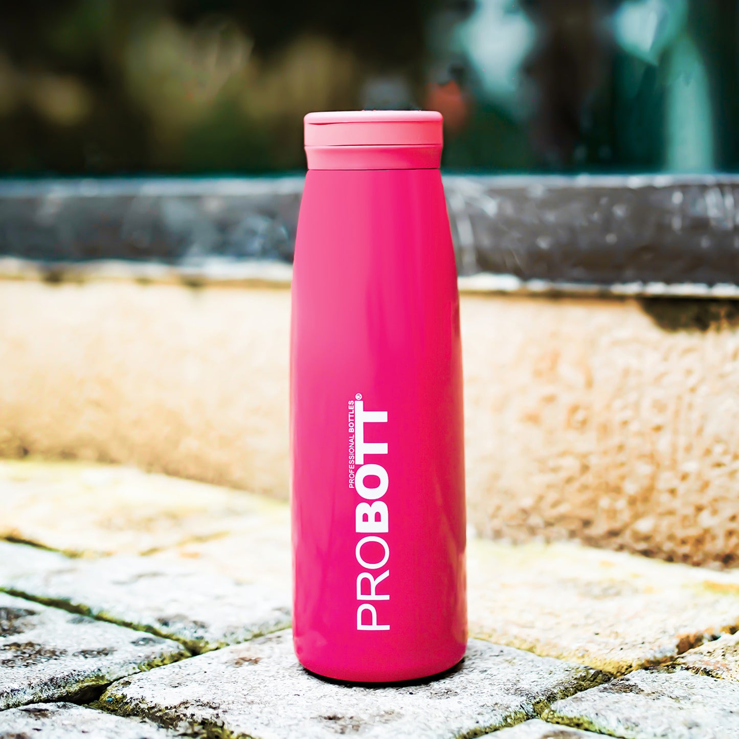 Probott Drops Water Bottle, Stainless Steel Water Bottles, Vacuum Insulated Flask Bottles, 1000 ml, Red