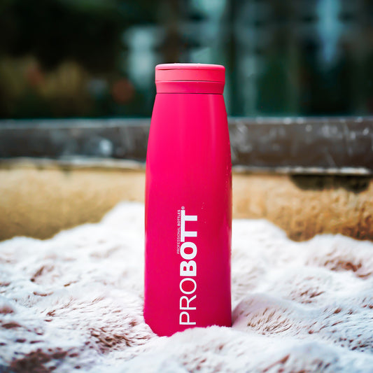Probott Aquatic 500ml Vacuum Insulated Flask Bottle, Stainless Steel Hot and Cold Water Bottles, Red