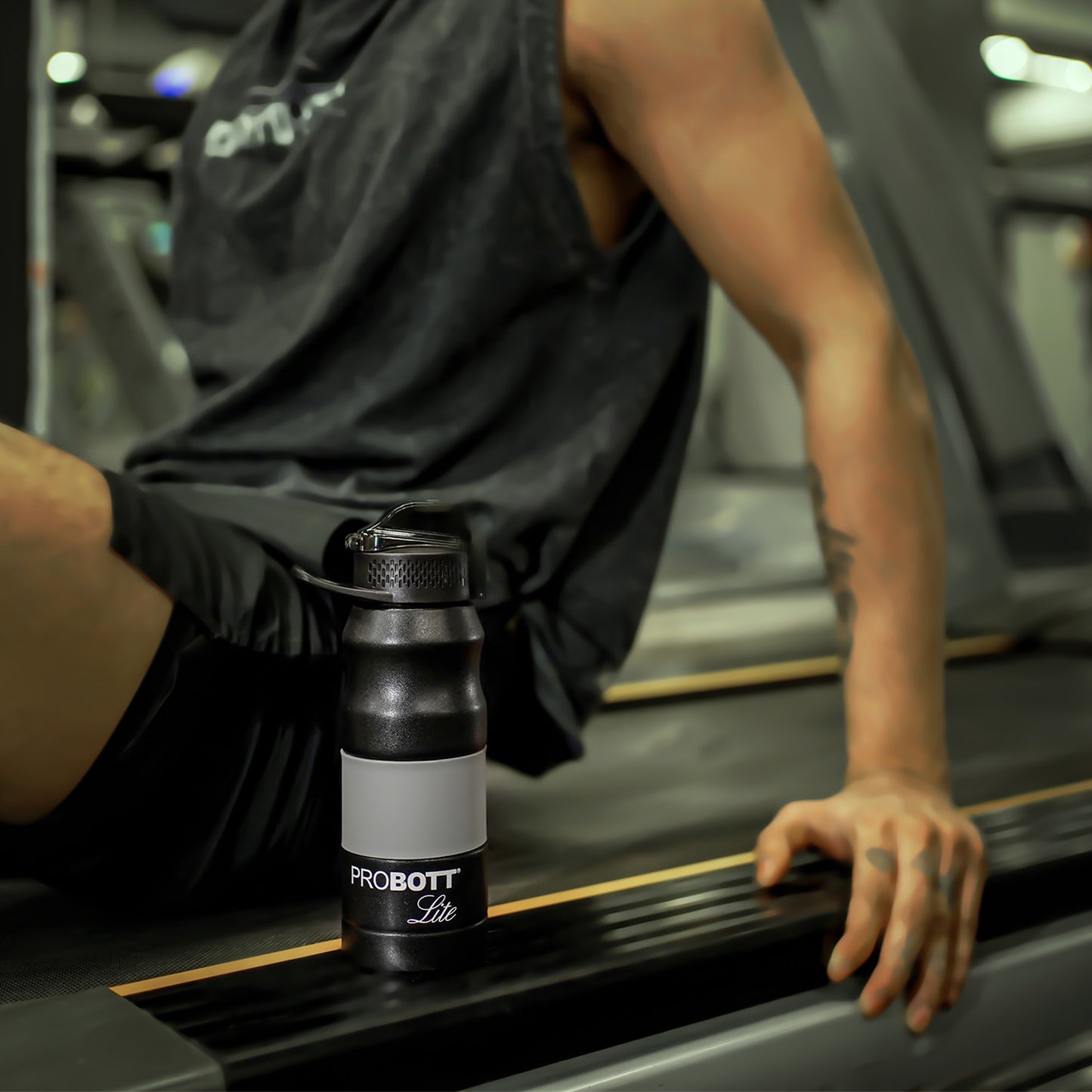 PROBOTT LITE Bliss 850ml Single Walled Stainless Steel Water Bottle, Black