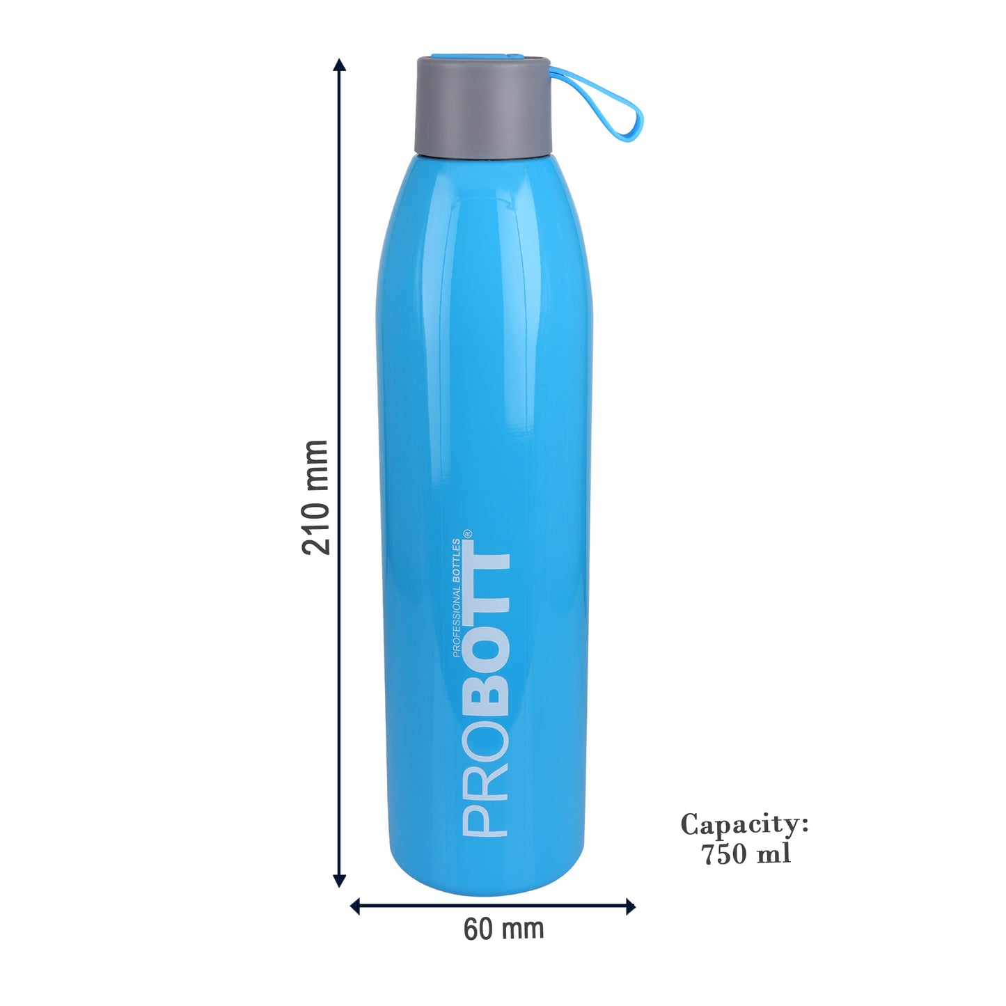 Probott Vogue 750ml Thermoses Vacuum Insulated Flask Screw Cap Stainless Steel Water Bottles, Blue