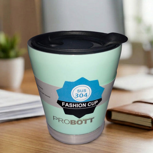 PROBOTT Refresh Stainless Steel Mug/Cup with Lid 380ml, Hot & Cold Vacuum Insulated Stylish Cup Ideal for Hot & Cold Coffee, Tea | Desk Mug – Green