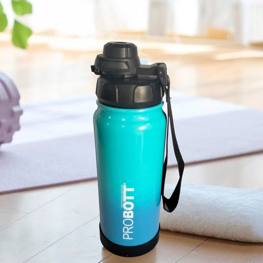 Probott Adventure 700 ml Stainless Steel Water Bottles, Vacuum Insulated Flask Bottles, Aqua Blue+Blue | Hot and Cold | Easy to Carry | Leak Proof