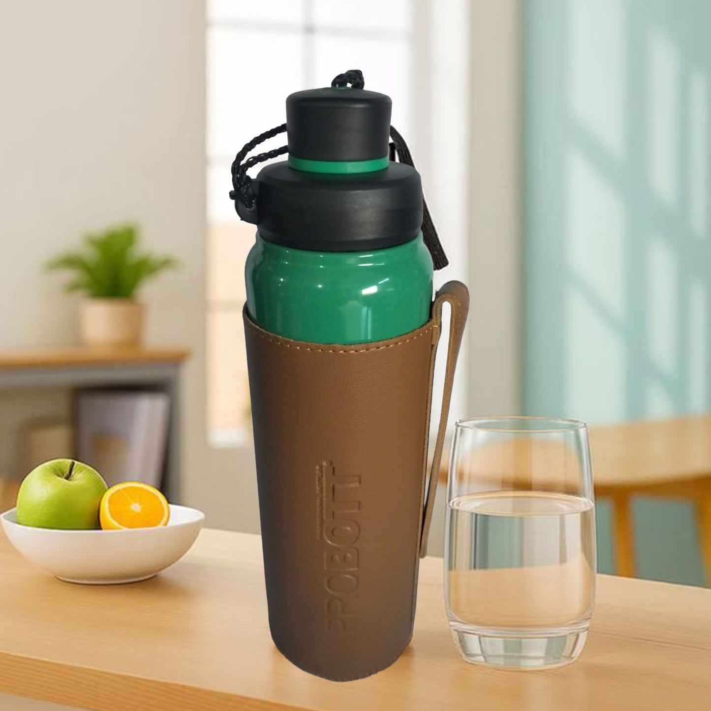 Probott Sippy 750 ml Stainless Steel Water Bottles, Vacuum Insulated Flask Bottles, Green | Hot and Cold | Easy to Carry | Leak Proof