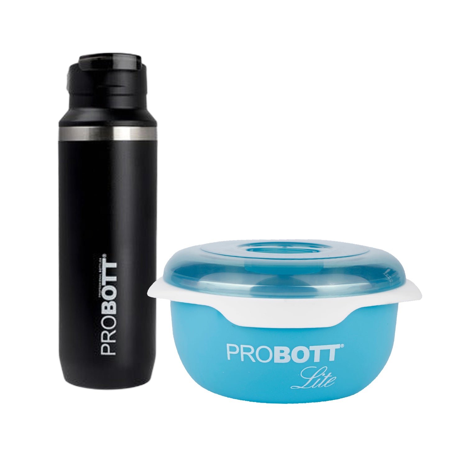Probott Ninja 500ml Hot & Cold Flask with Lite Munchy Stainless Steel Lunch Box (Combo Pack)